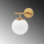 Opviq Roe - 10725 Lámpara de pared dorada con tapa de cristal